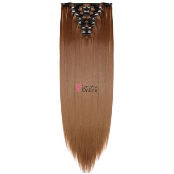 Extensii de par full head cu 8 piese Noilite drept 60 cm Saten Deschis T875